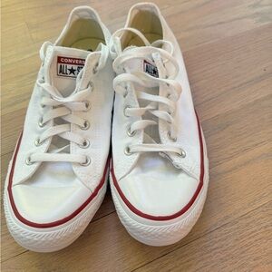 Classic Converse All Stars in white. Worn once in excellent condition. M8/W10